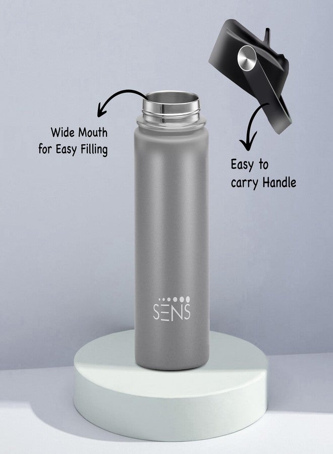 SENS Hydra Metallic Stainless Steel Sipper 500ml Water Bottle Hot or Cold up to 24 Hours | Leak Proof, BPA Free, Eco-Friendly | Travel | Office | Home | Grey - Image 5